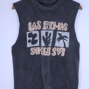 0274-PacSun Las Palmas Graphic Muscle Tank Top | Size S